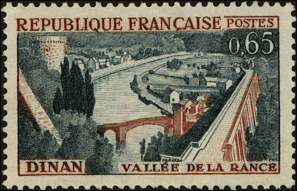 Front view of France 1011 collectors stamp