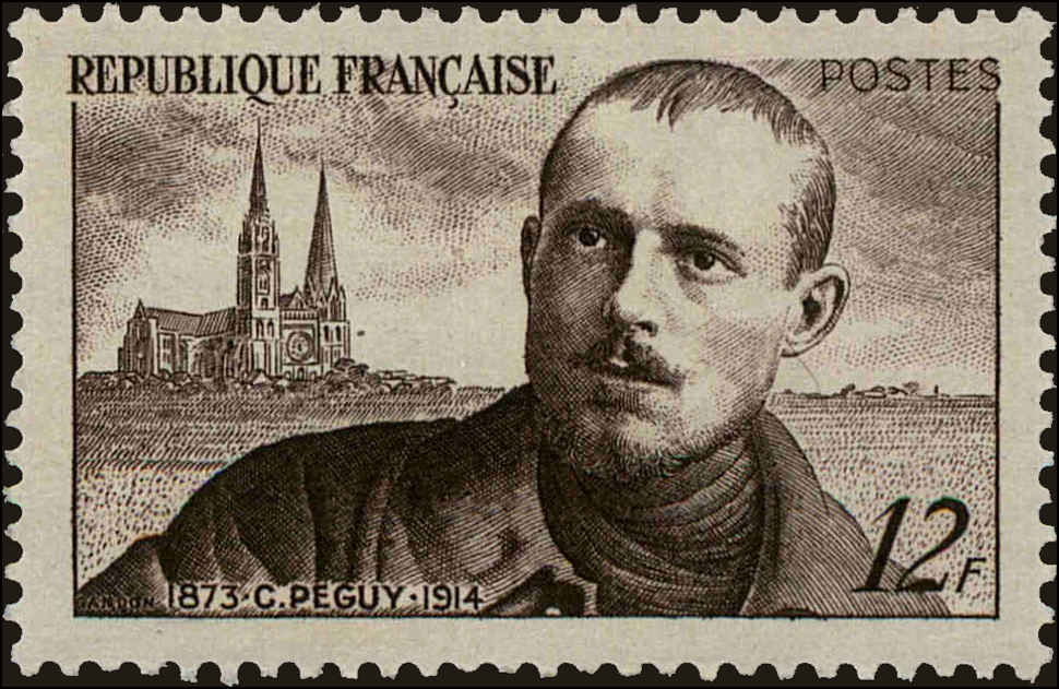 Front view of France 638 collectors stamp