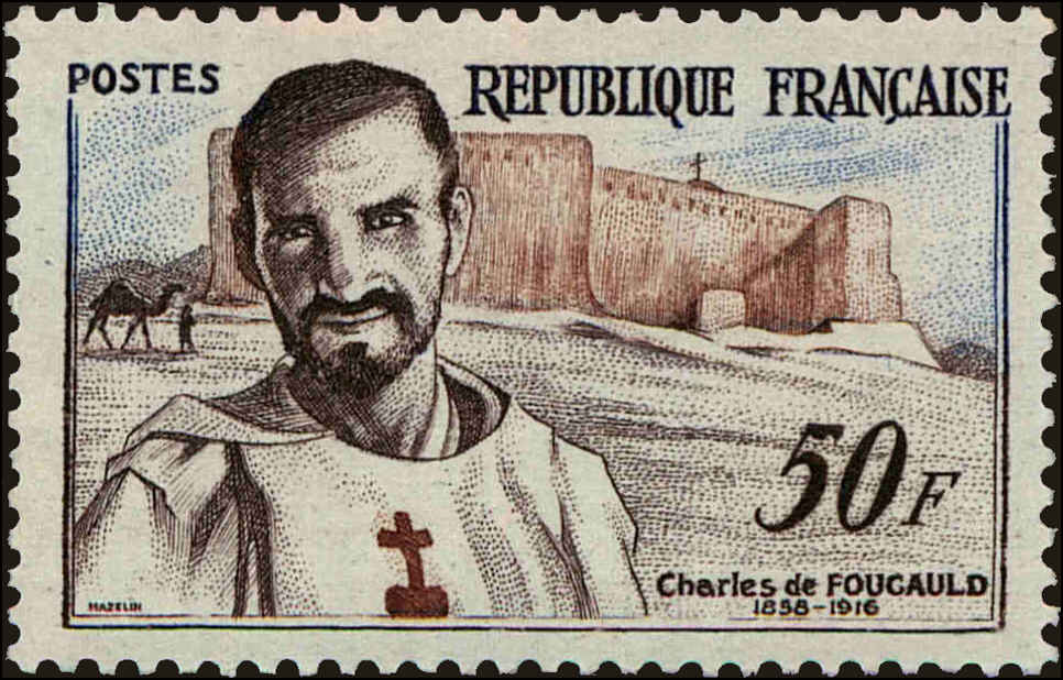 Front view of France 906 collectors stamp