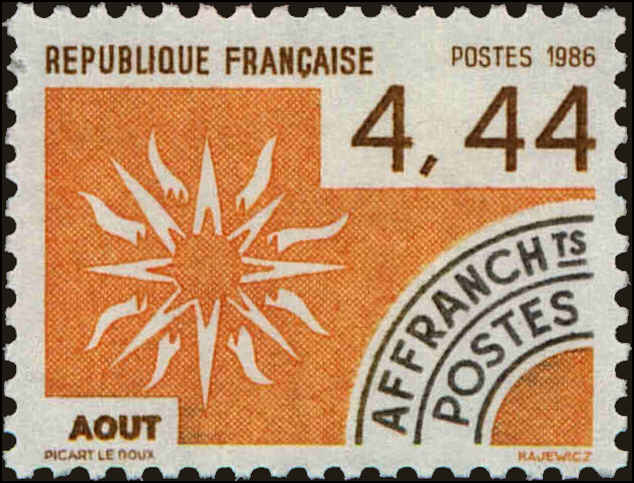 Front view of France 1960 collectors stamp