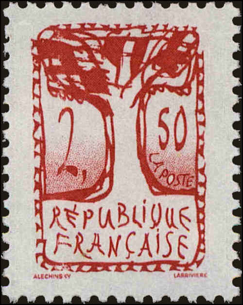 Front view of France 2307 collectors stamp