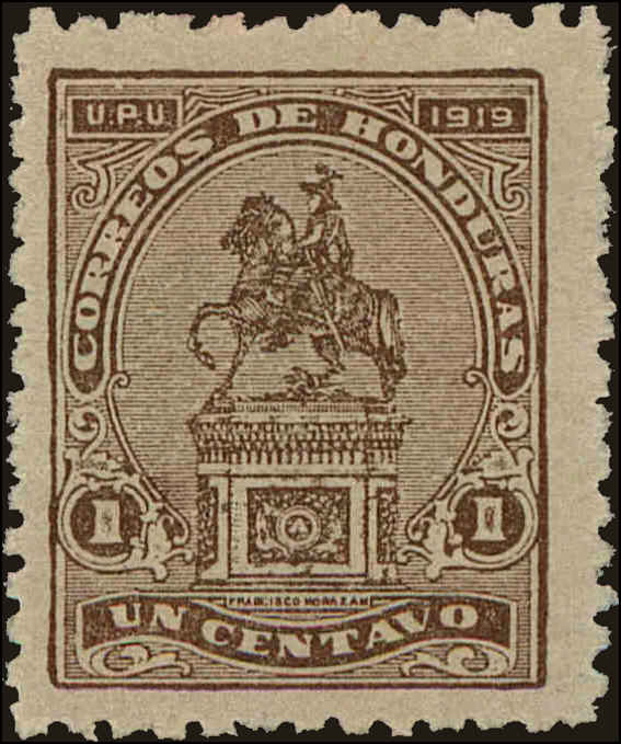 Front view of Honduras 184 collectors stamp