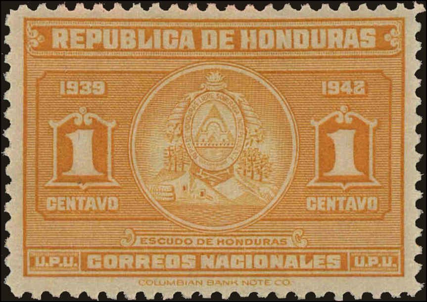 Front view of Honduras 336 collectors stamp