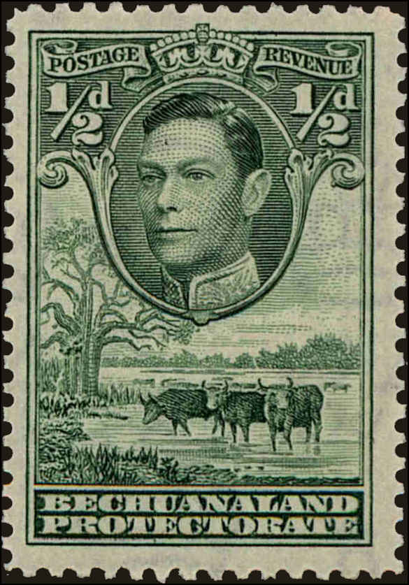 Front view of Bechuanaland Protectorate 124 collectors stamp