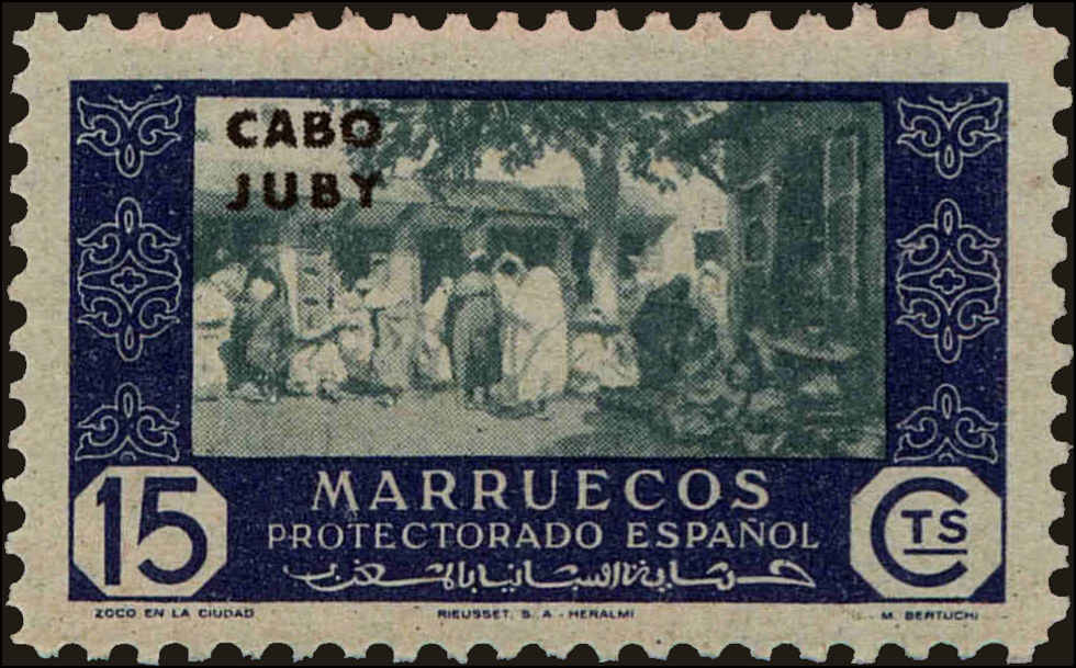 Front view of Cape Juby 132 collectors stamp