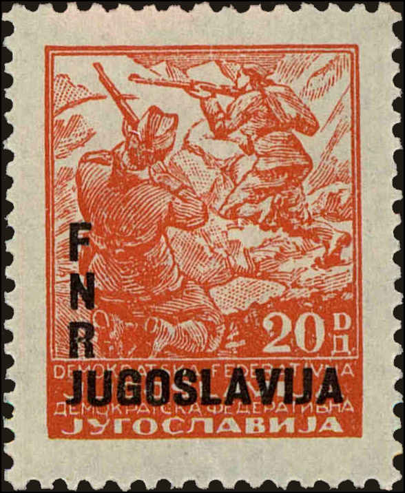 Front view of Kingdom of Yugoslavia 282 collectors stamp