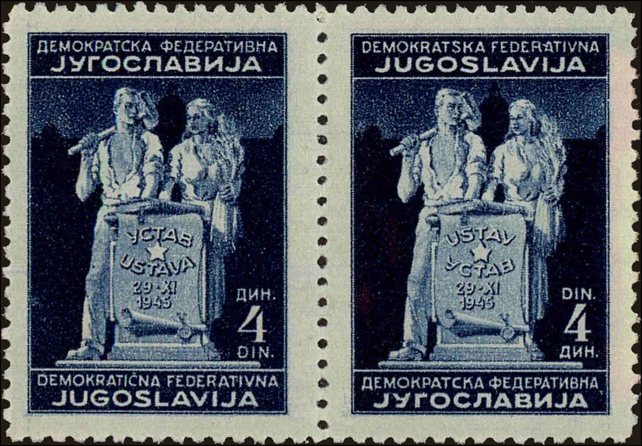 Front view of Kingdom of Yugoslavia 188a collectors stamp