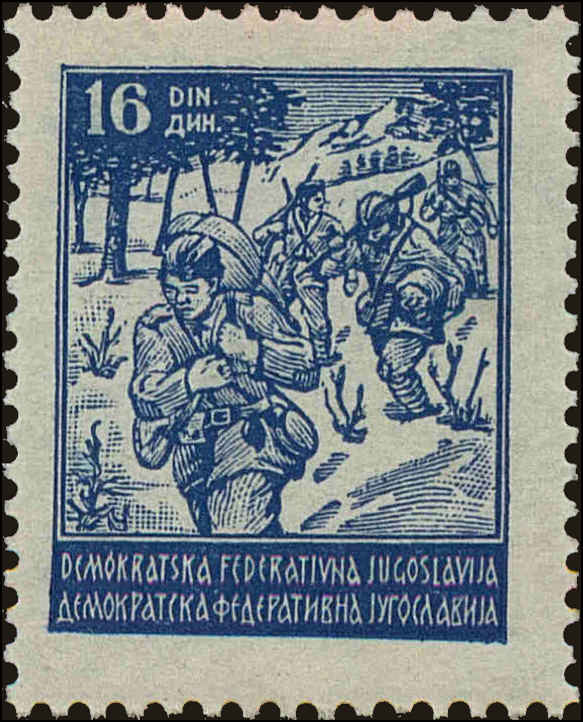 Front view of Kingdom of Yugoslavia 183 collectors stamp