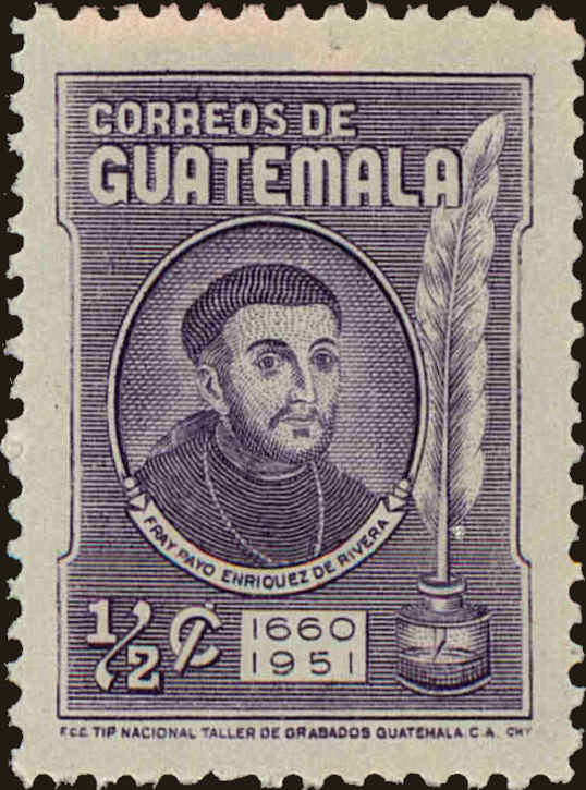 Front view of Guatemala 343 collectors stamp