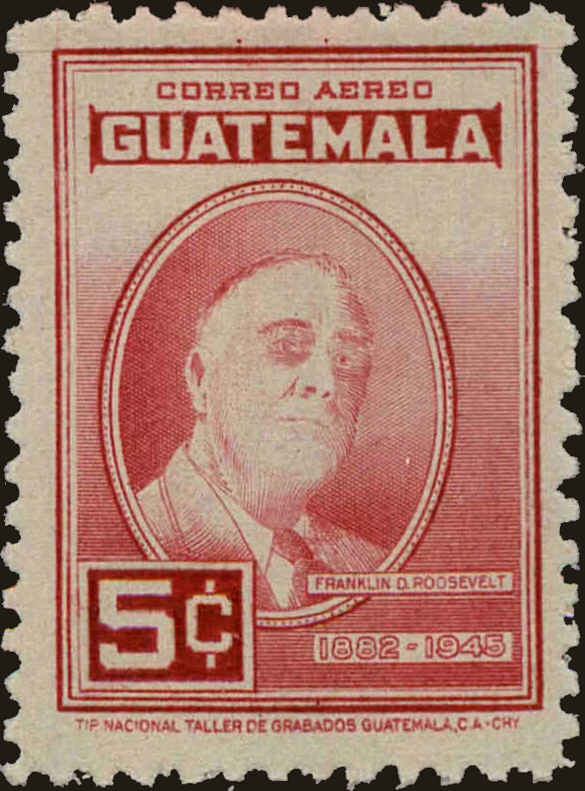 Front view of Guatemala C151 collectors stamp