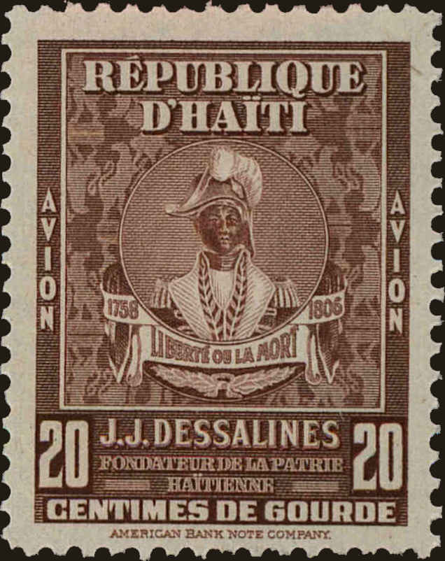 Front view of Haiti C46 collectors stamp