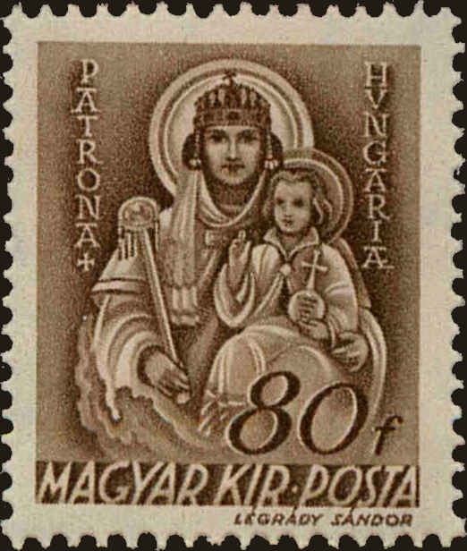 Front view of Hungary 595 collectors stamp