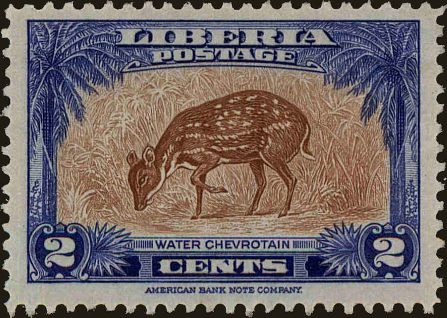 Front view of Liberia 284 collectors stamp
