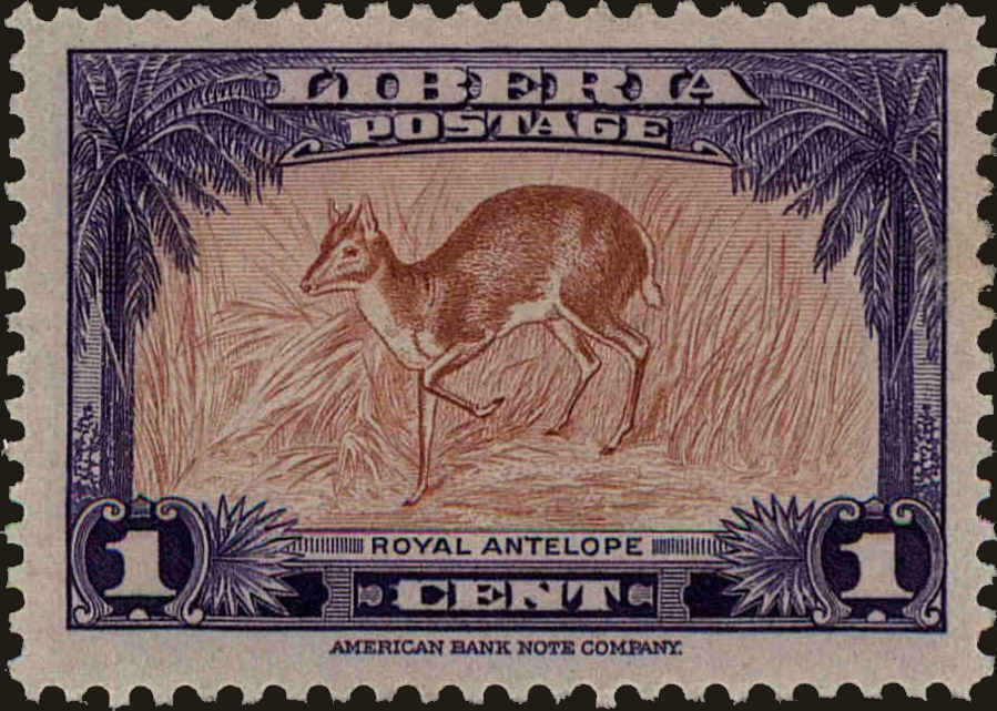 Front view of Liberia 283 collectors stamp