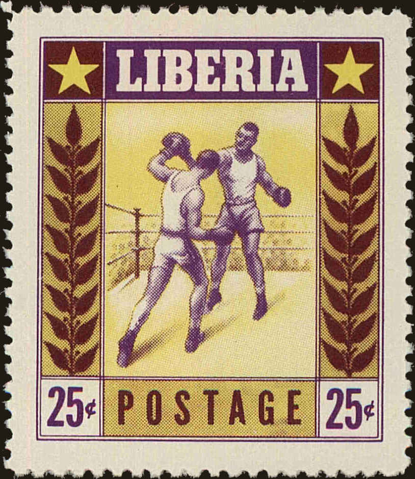 Front view of Liberia 349 collectors stamp