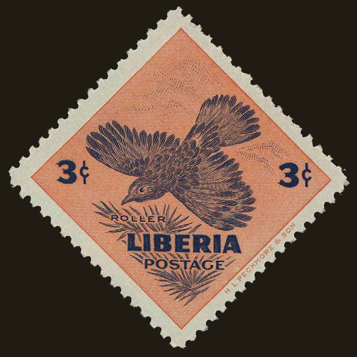 Front view of Liberia 342 collectors stamp