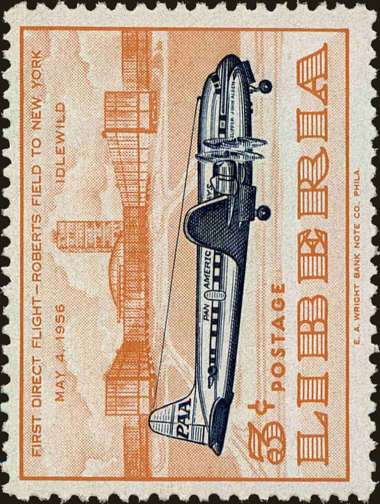 Front view of Liberia 362 collectors stamp