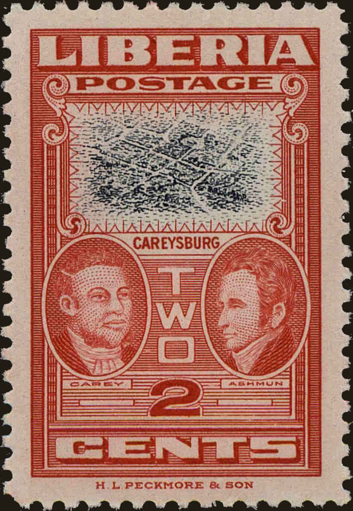 Front view of Liberia 333 collectors stamp
