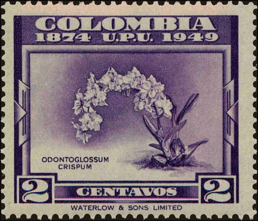 Front view of Colombia 581 collectors stamp