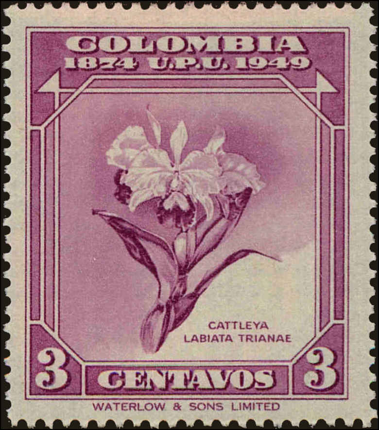 Front view of Colombia 582 collectors stamp