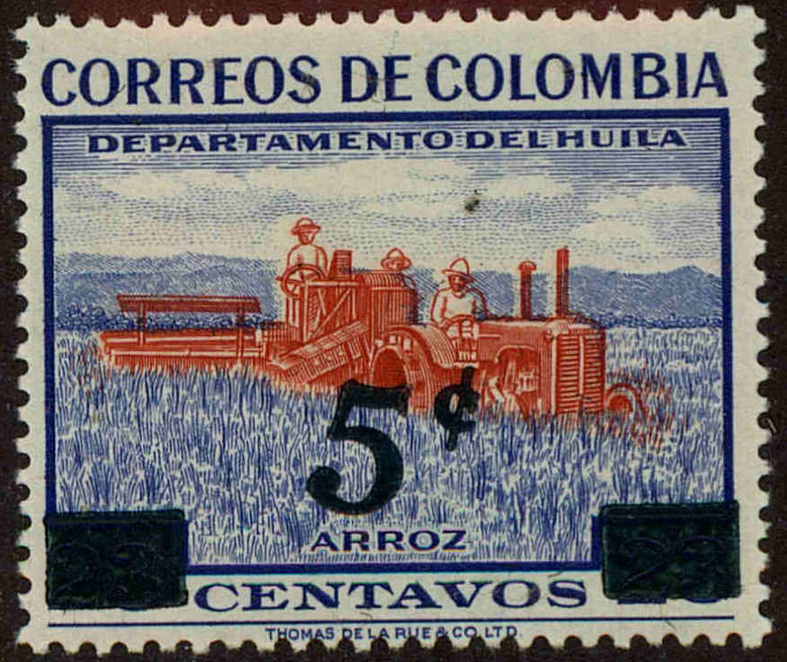 Front view of Colombia 689 collectors stamp