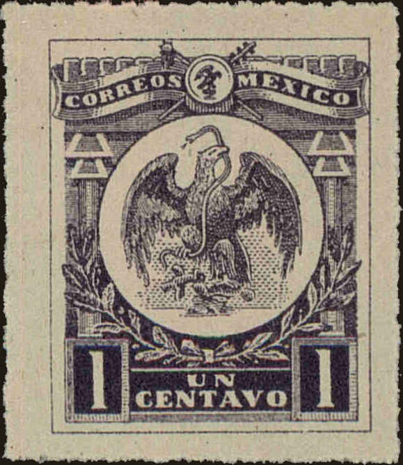 Front view of Mexico 500 collectors stamp