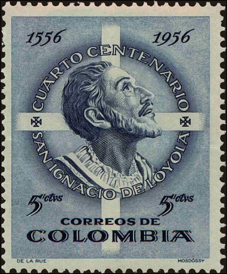 Front view of Colombia 668 collectors stamp