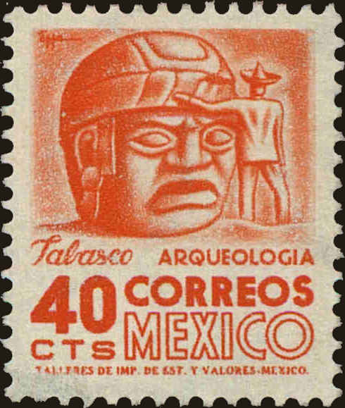 Front view of Mexico 880 collectors stamp