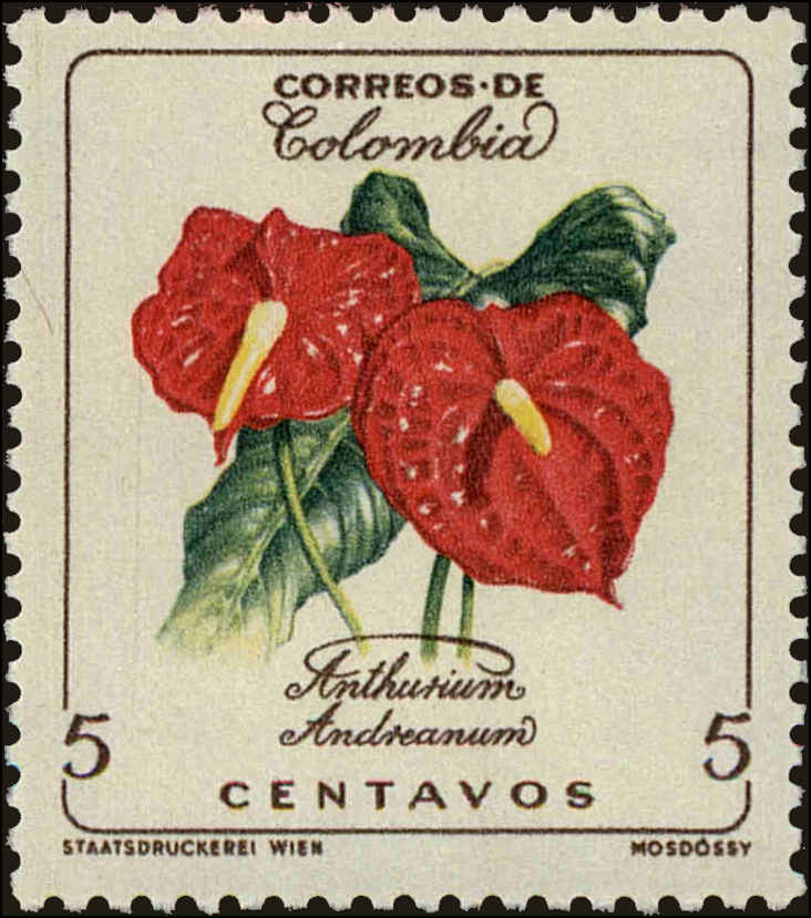 Front view of Colombia 716 collectors stamp