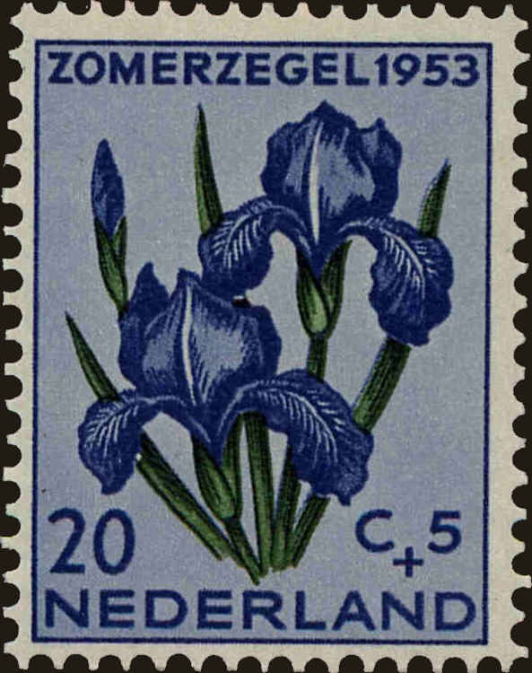Front view of Netherlands B253 collectors stamp