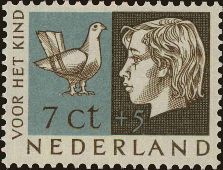 Front view of Netherlands B261 collectors stamp