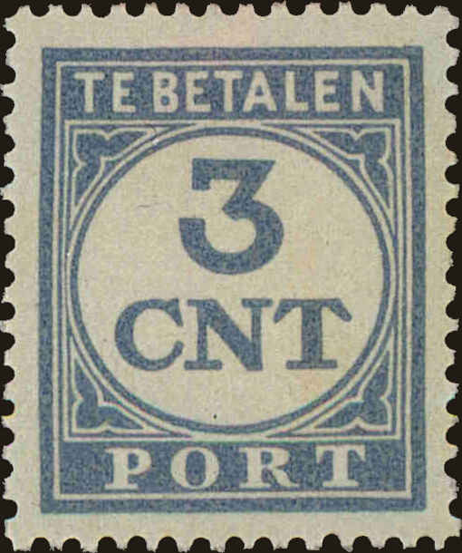 Front view of Netherlands J61 collectors stamp