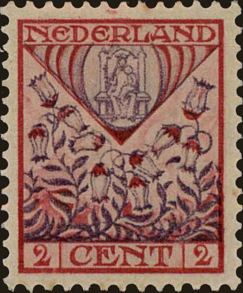 Front view of Netherlands B21 collectors stamp