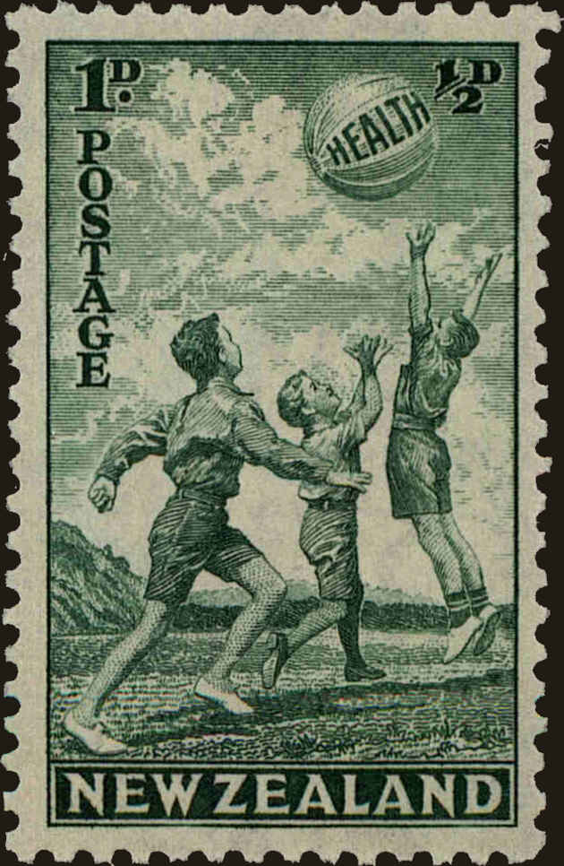 Front view of New Zealand B16 collectors stamp