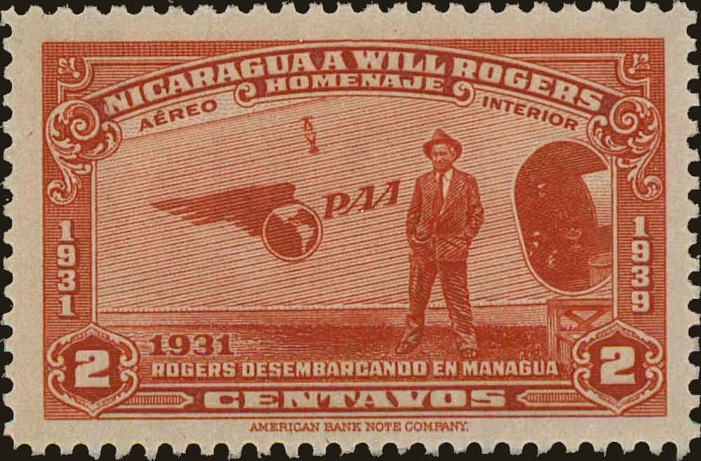Front view of Nicaragua C237 collectors stamp