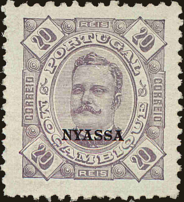 Front view of Nyassa 4 collectors stamp