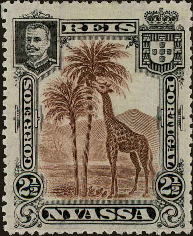 Front view of Nyassa 26 collectors stamp