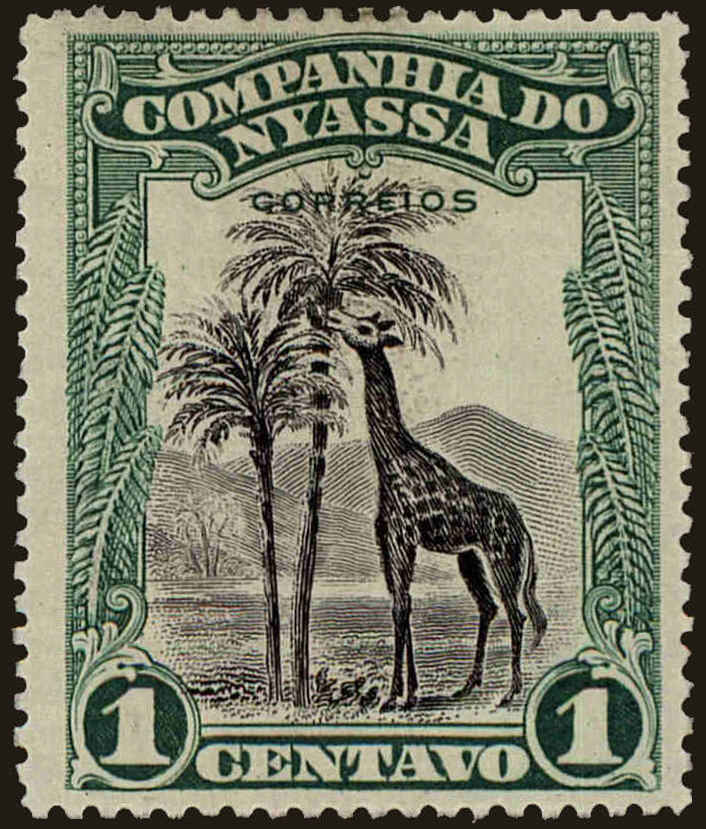 Front view of Nyassa 108 collectors stamp