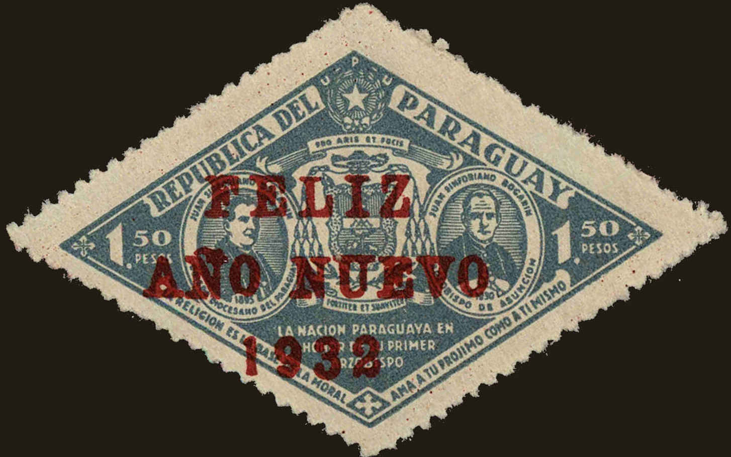 Front view of Paraguay 321 collectors stamp