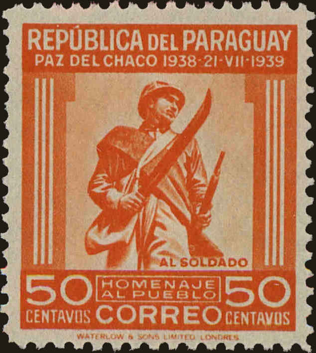 Front view of Paraguay 366 collectors stamp