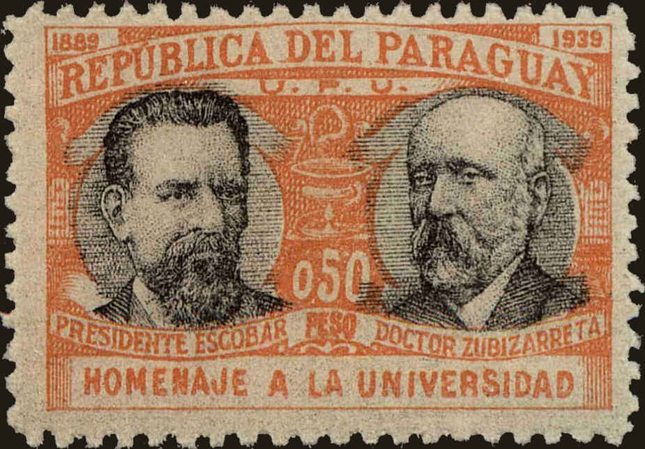 Front view of Paraguay 351 collectors stamp