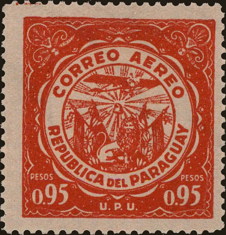 Front view of Paraguay C19 collectors stamp