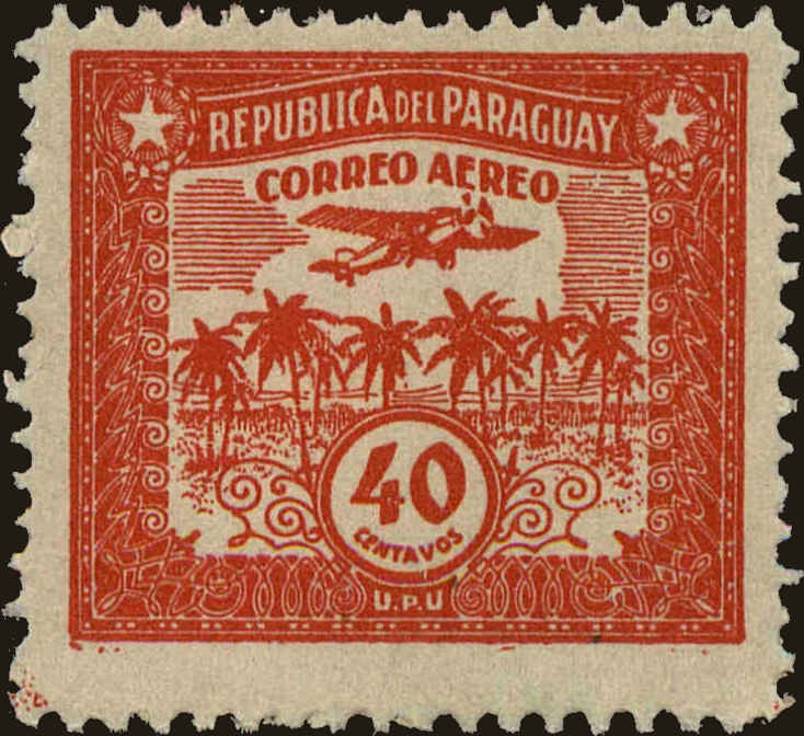 Front view of Paraguay C70 collectors stamp