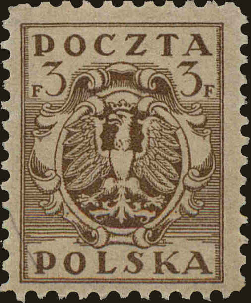 Front view of Polish Republic 93 collectors stamp