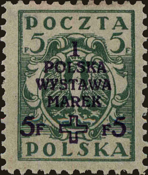 Front view of Polish Republic B5 collectors stamp