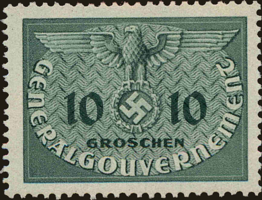 Front view of Polish Republic NO3 collectors stamp
