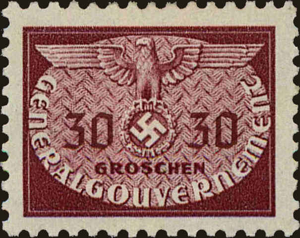 Front view of Polish Republic NO22 collectors stamp
