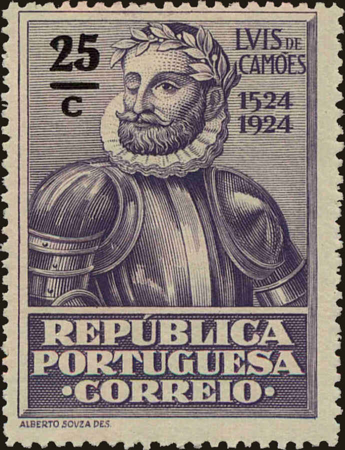 Front view of Portugal 325 collectors stamp