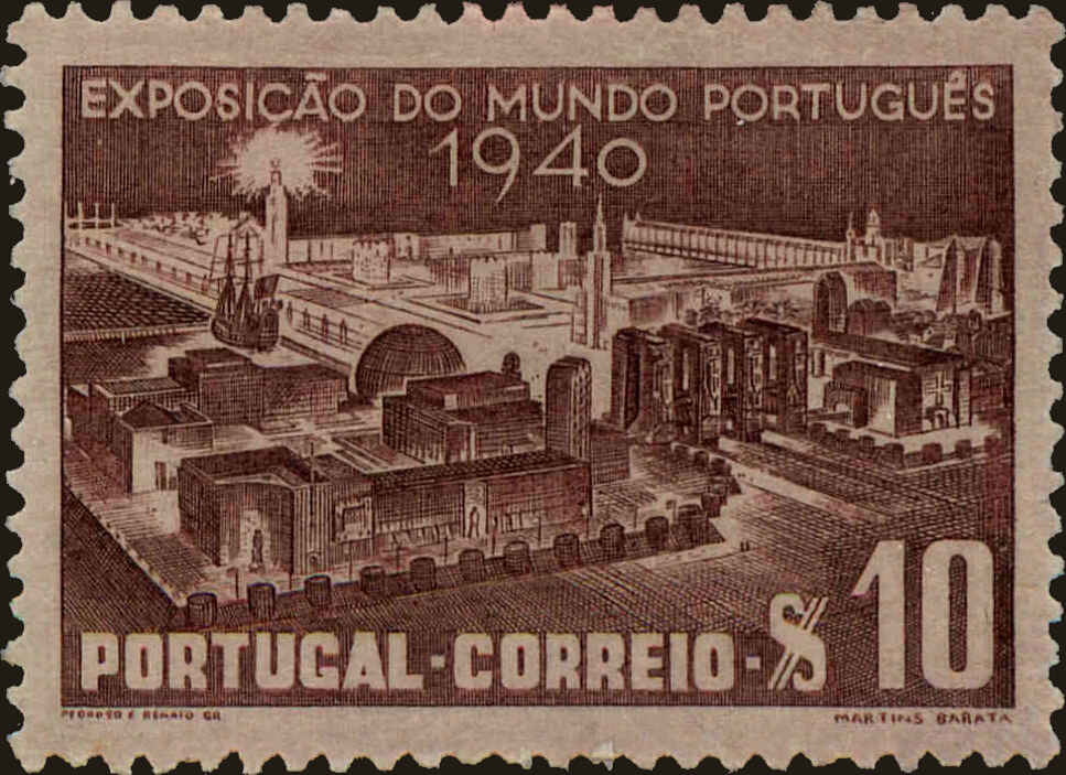 Front view of Portugal 587 collectors stamp