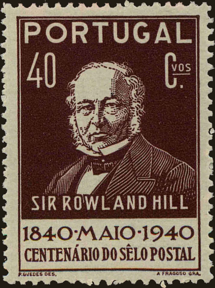 Front view of Portugal 598 collectors stamp